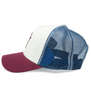 Cross 3 tones edition 'White/Navy/Burgundy' trucker hat