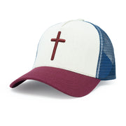 Cross 3 tones edition 'White/Navy/Burgundy' trucker hat