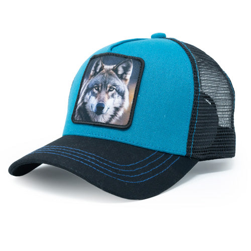 Wolf Sky Blue/Black Trucker hat