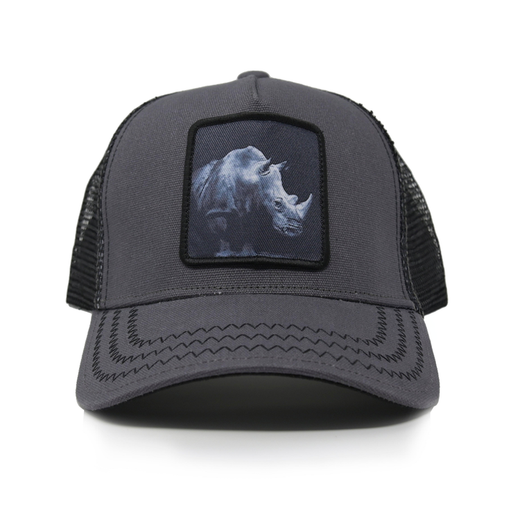 Rhino Charcoal trucker hat