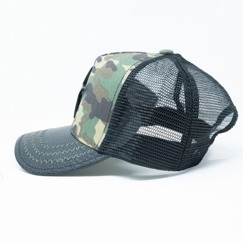 Black Star Logo Camouflage trucker hat