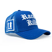 Racism Kills Blue/White trucker hat