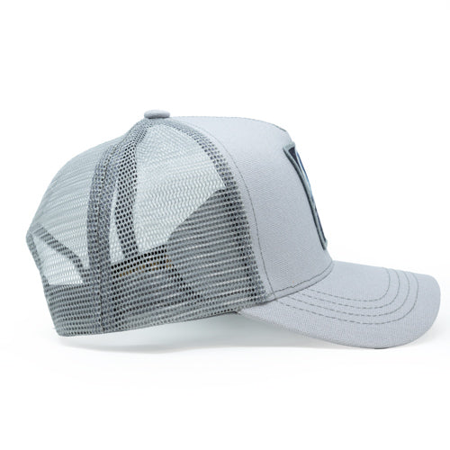 Full Moon Wolf light gray trucker hat