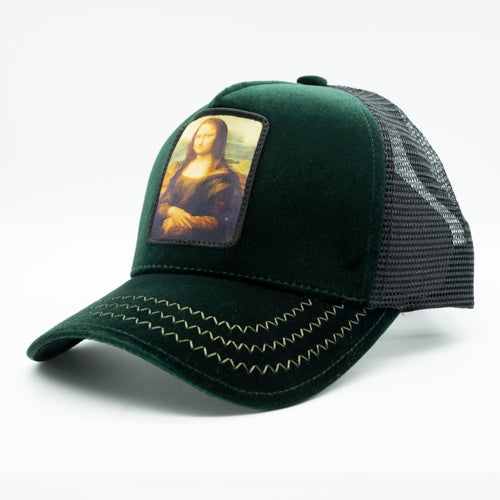 Mona Lisa Velvet Green Trucker Hat