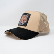 Sombrero Estrella Dorada - Sombrero Fox Trucker Beige &amp; Negro