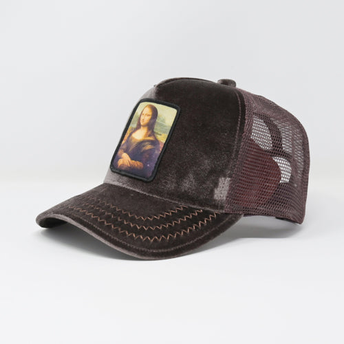 Mona Lisa Velvet Brown Trucker Hat