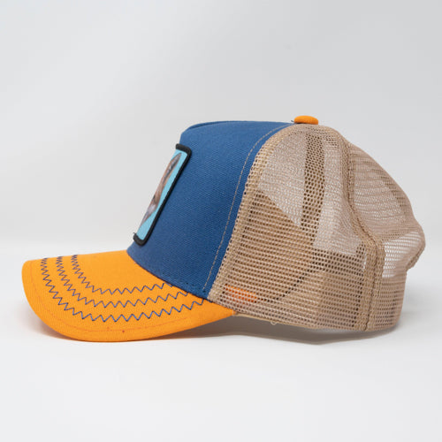 Fox Orange / Blue Trucker hat