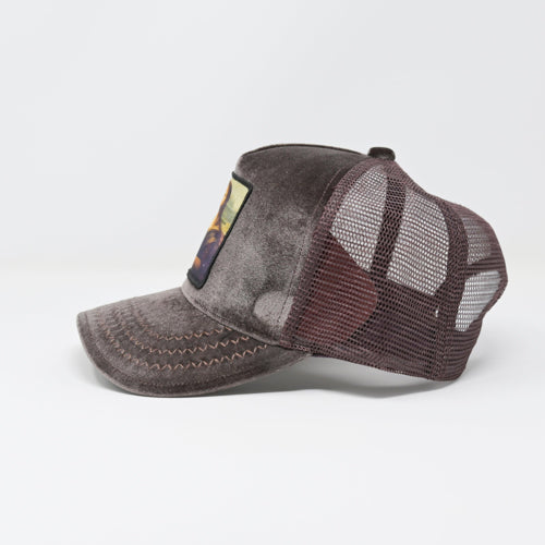 Mona Lisa Velvet Brown Trucker Hat