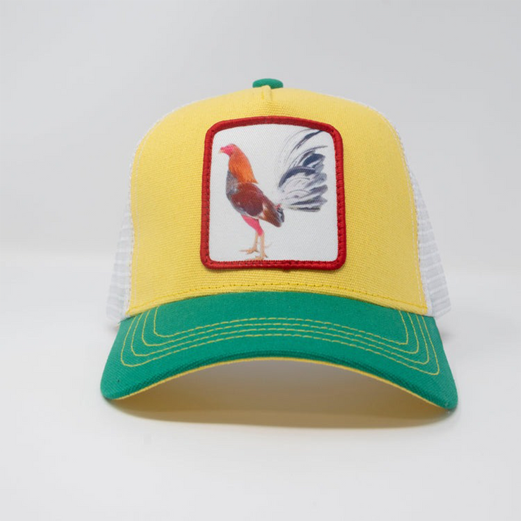 Rooster  Yellow/Green Trucker Hat