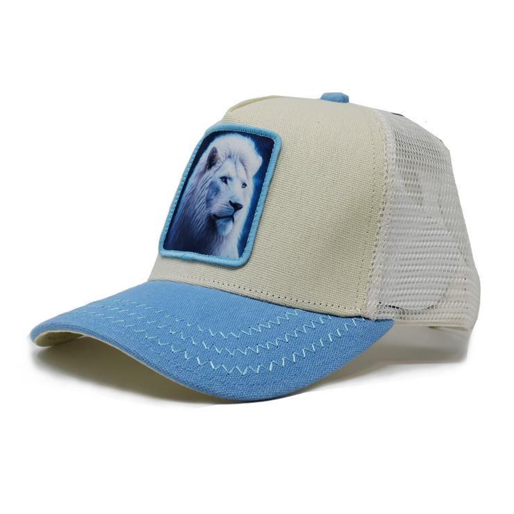 Sombrero Estrella Dorada - Sombrero Trucker azul bebé León unisex