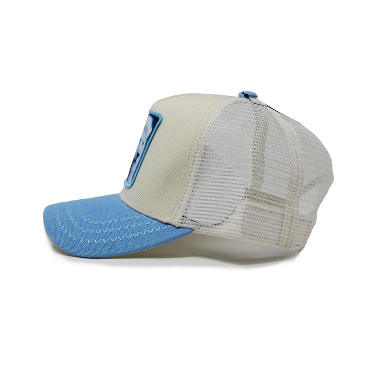 Sombrero Estrella Dorada - Sombrero Trucker azul bebé León unisex