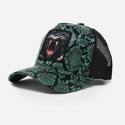 Snake Leather Green Trucker Hat