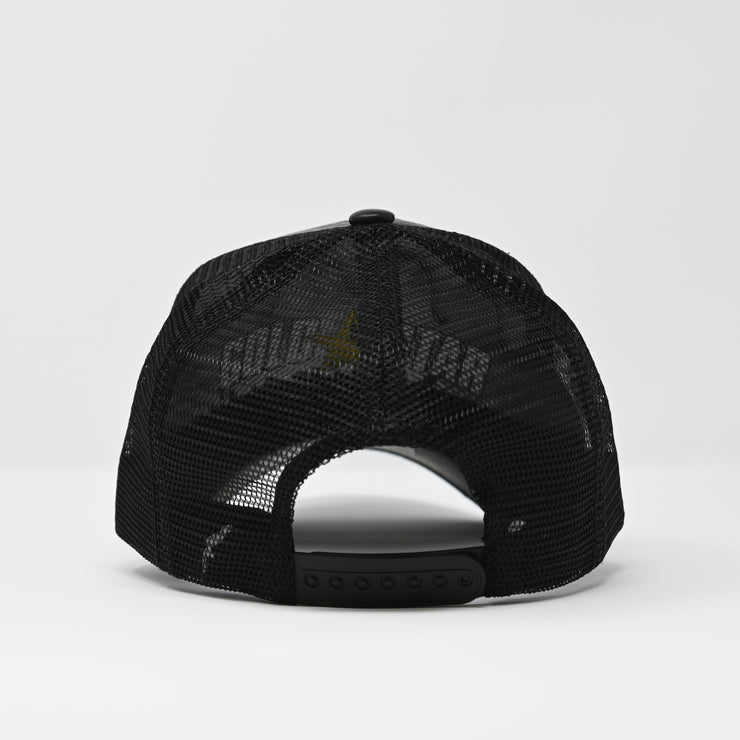 Star Logo Black velvet Trucker Hat Red Logo